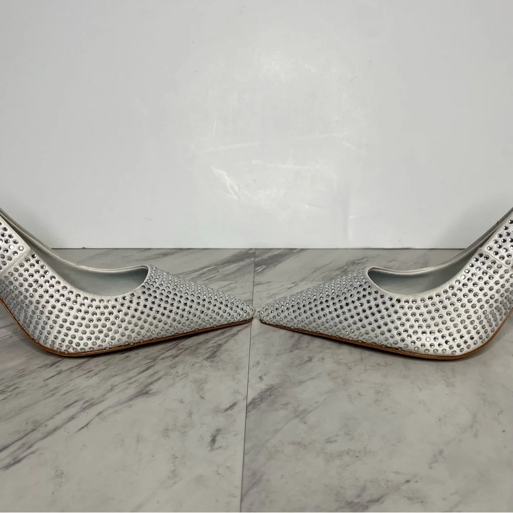 Schutz Lou Crystal Pointy Toe Pump 9B